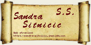 Sandra Sitničić vizit kartica